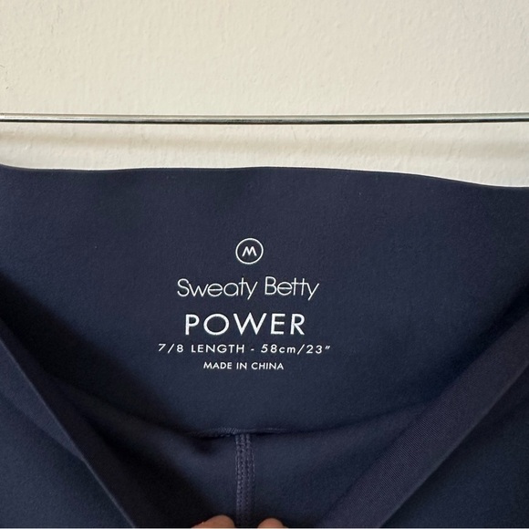 Sweaty Betty Power 7/8 Length Navy Blue Leggings Size Medium - Picture 5 of 5
